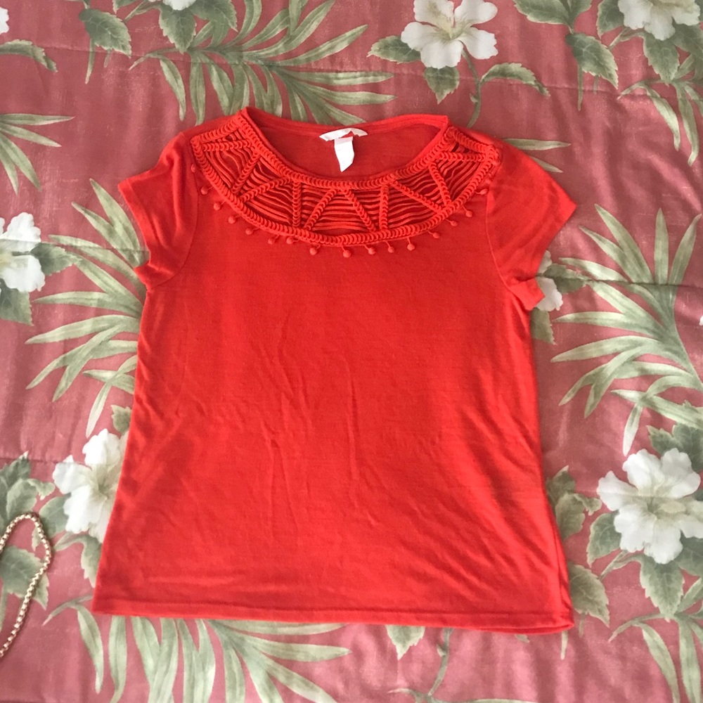 H&M Red Boho Top - Picture 2 of 4